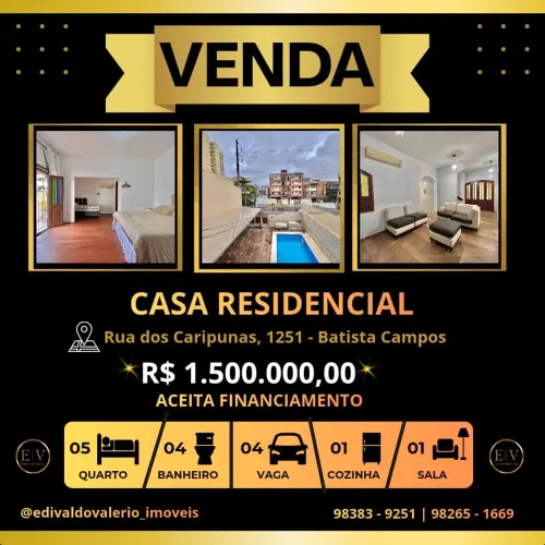 Vendo excelente casa em Batista Campos 