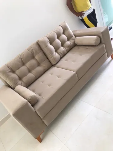 Sofá Retrô 3 lugares PRONTA ENTREGA 