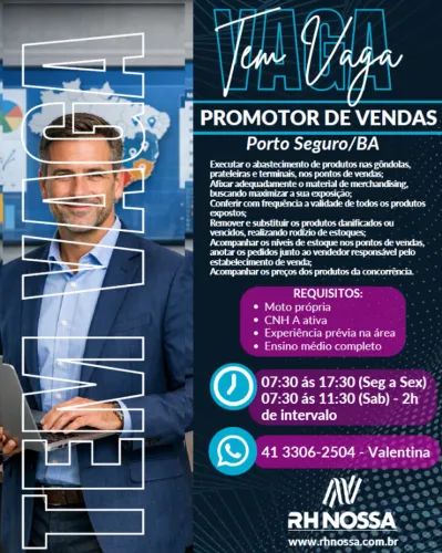 Promotor de vendas (Repositor)