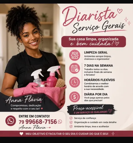 DIARISTA EM ARACAJU!
