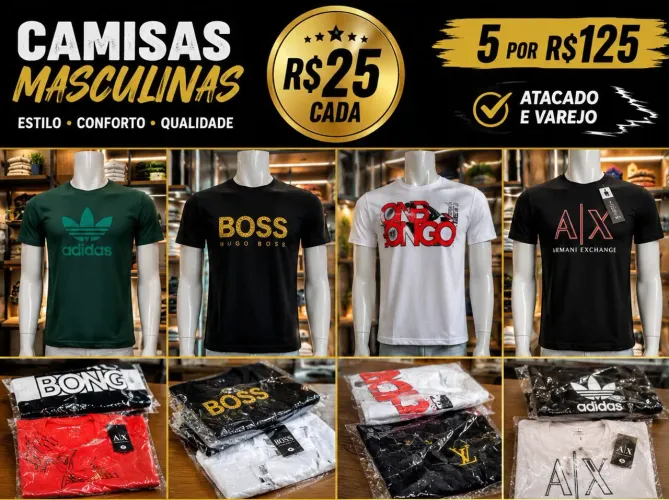 Camisas masculinas 