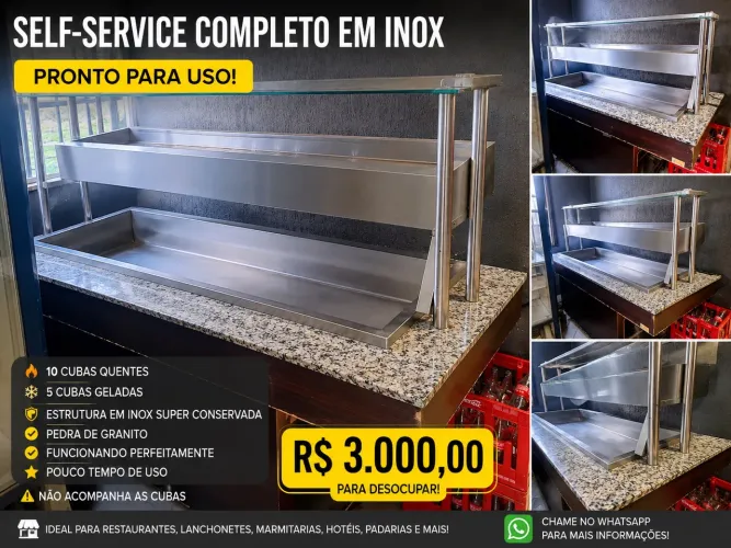 VENDO SELF-SERVICE INOX E GRANITO
