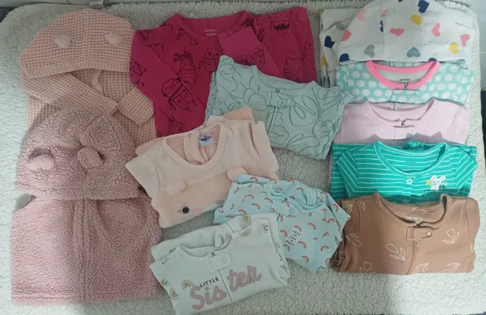 Lote Carter's bebê menina tamanhos variados