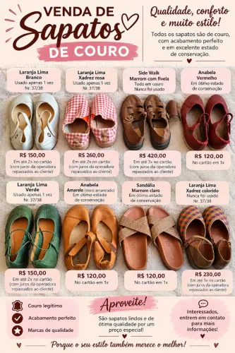 Vendo sapatos em Ótimo estado, várias marcas.
