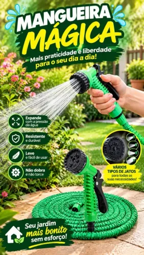 Mangueira Flexível Expansível 15m Reforçada