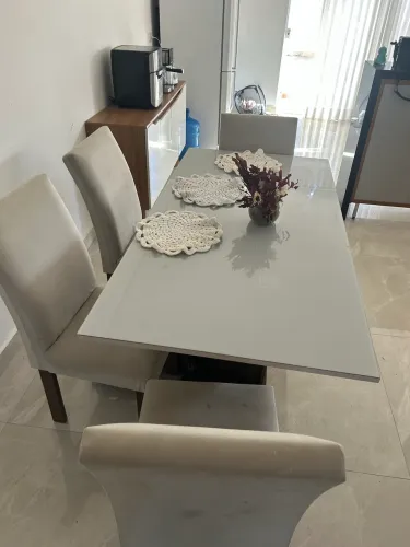 Mesa vidro e madeira - oportunidade 