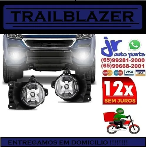 Par  Farol Milha S10 Trailblazer 2017 2018 2019 Auxiliar Neblina  (Reposição)