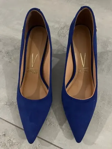 Scarpin Vizzano tam 37 azul 