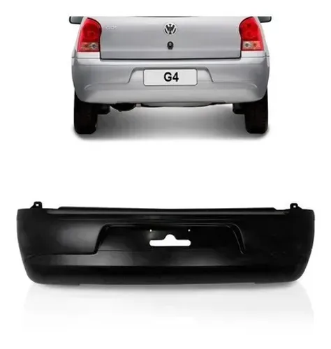 Parachoque Traseiro Volkswagen Gol G4 2006 à 2008- Preto Liso - Lumax