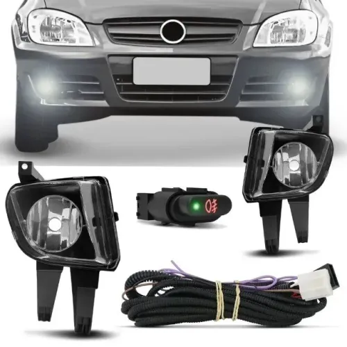 Kit Farol Milha Chevroelt Celta Prisma 2007/ Auxiliar Neblina