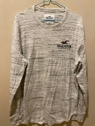 Camiseta Hollister Mescla (Cinza e Preto) G - Original