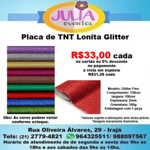 Tecido Tnt Lonita Glitter 138cmx100cm