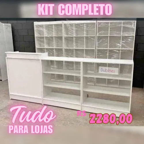 Kit Completo para Loja - Balcão e Prateleiras promoção