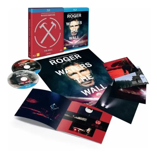 Blu-ray Duplo Lacrado Roger Waters The Wall com Pôster + 4 Cartões + Livreto - Pink Floyd