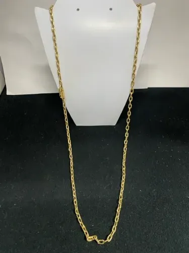 Corrente cadeado de ouro 18k fecho bomba oficial