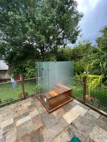 Sauna de vidro (Ecológica, Portátil ) " entregue e instalado.
