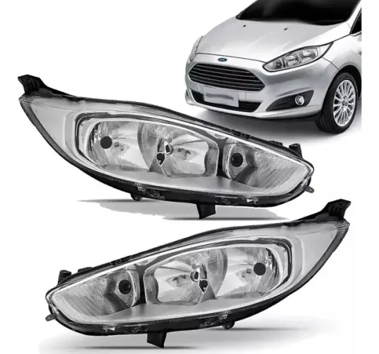 Farol Dianteiro Fiesta Cromado 2014 2015 2016