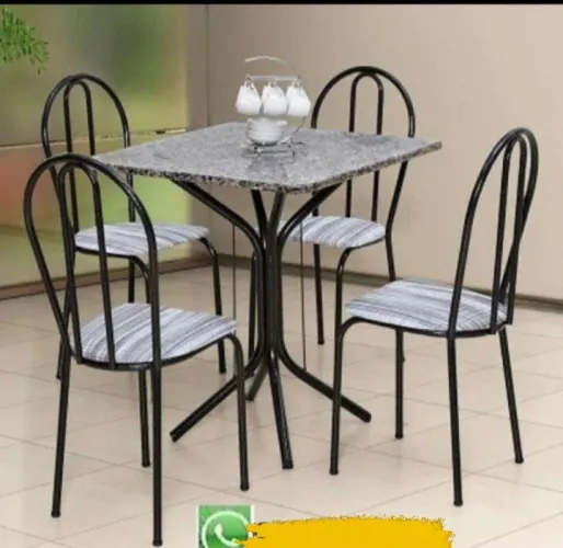 Preço Excelente!!Conjunto de mesa 4 cadeiras Ideal Para Apartamento!!