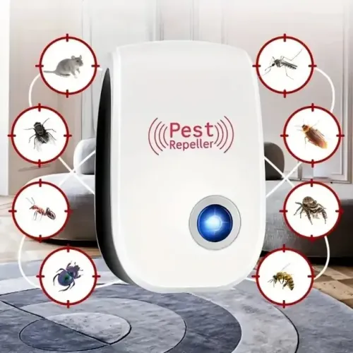 Repelente ultrassônico de pragas plug-in - Controle eficaz de insetos internos