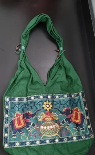 Bolsa indiana de pano estampada