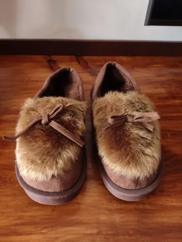 mocassim de pelúcia | sapato quentinho | inverno | frio| laço| calçado estilo ugg 
