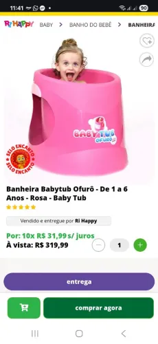 Banheira Babytub Ofurô - De 1 a 6 Anos - Rosa - Baby Tub