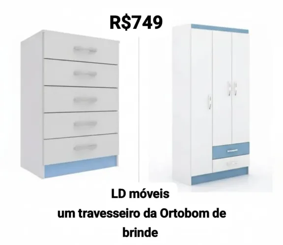 Guarda Roupa + Cômoda Infantil
