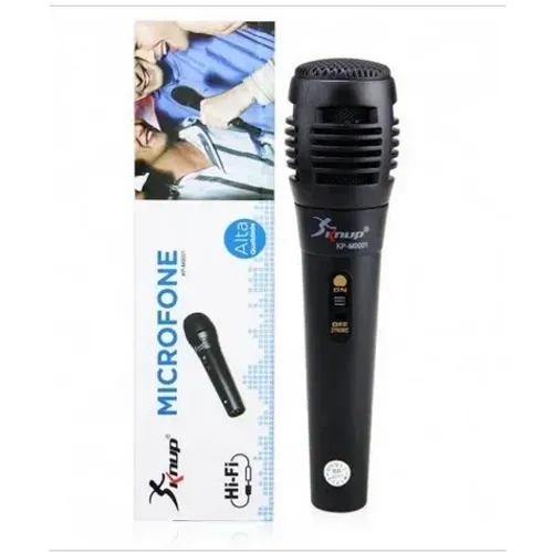 Microfone C/ Fio Knup Kp-m0001 Preto Frequência 80hz-15khz