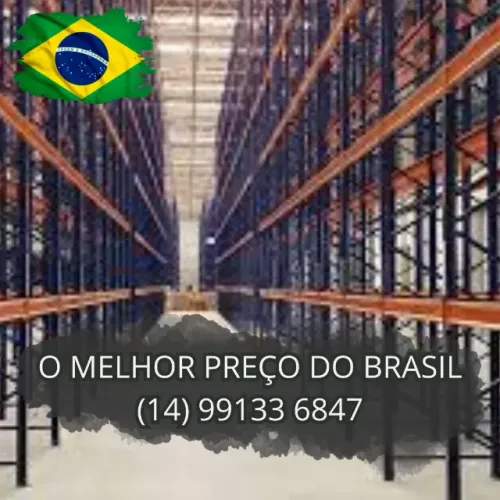 Porta palete estante de aço p/ galpão de estoque