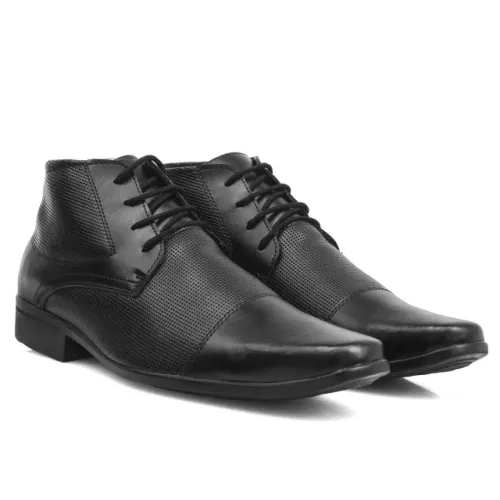 Sapato Social SLZ Preto Cano Alto 45 - Novo