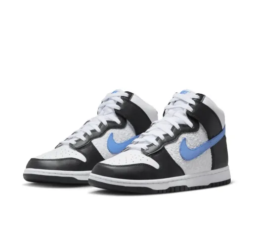 Tênis Nike Dunk High - Branco, Preto e Azul