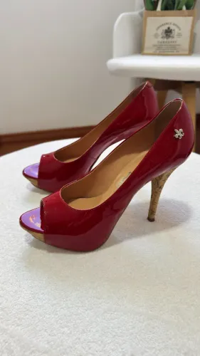 SAPATO SCARPIN VERMELHO CARMIM TAM 36