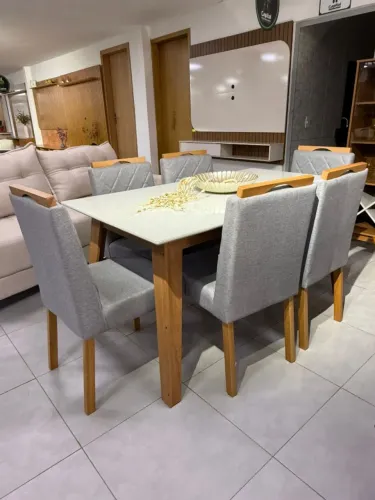 CONJUNTO MESA DOBUE NOVA YORK + 6 CADEIRAS STELLA J SILVA