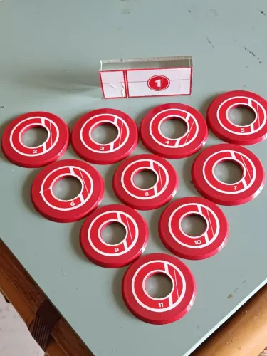 Futebol de mesa Time argola vermelho