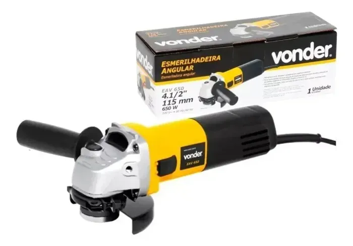 Esmerilhadeira Angular Vonder Eav 650 50hz/60hz Cor Amarelo Frequência 50 Hz/60 Hz