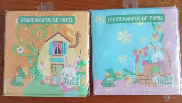 PÁSCOA Lindos guardanapinhos de papel - Decoração Páscoa - - ler anúncio