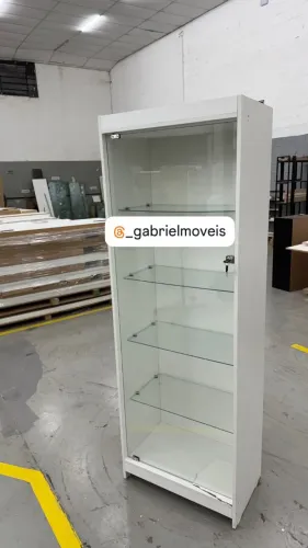 Prateleira c Porta de Vidro Basculante MDF