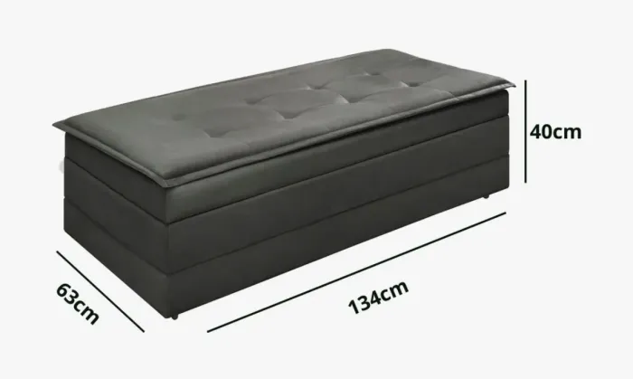 ? Puff Recamier Baú Moderno 3 em 1 - Vira Cama de Casal! 450