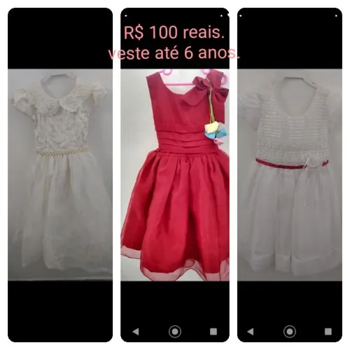 Vestido de festa infantil.