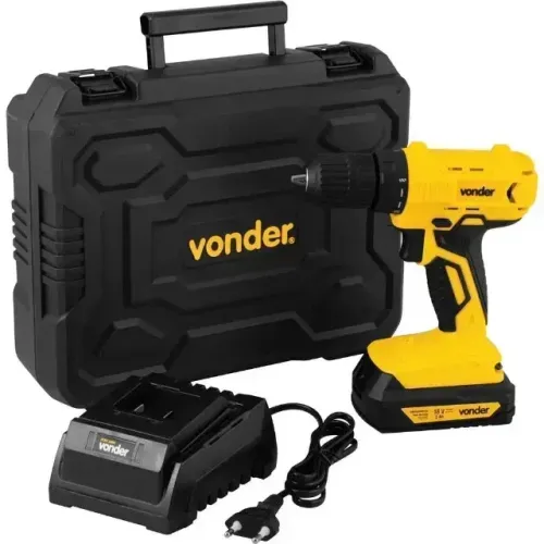 Parafusadeira furadeira a bateria, 18 V, com bateria e com carregador, IPFV 1852, Vonder