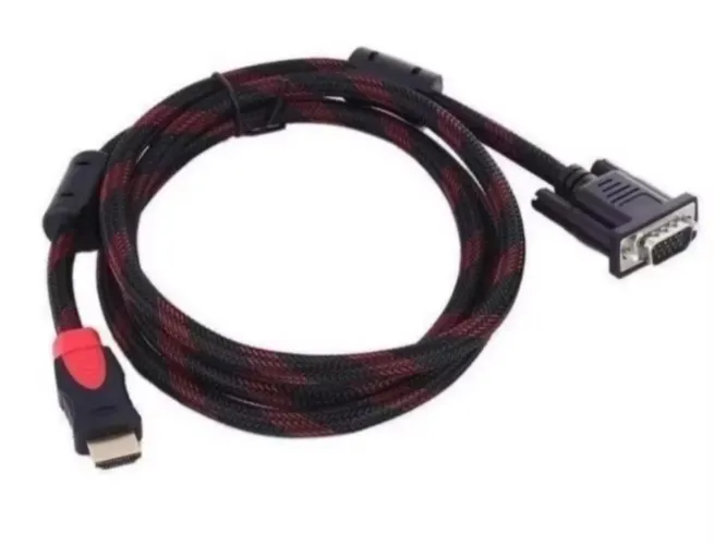 Cabo HDMI para vga 5 metros nylon novo lacrado