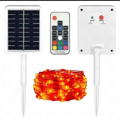 CORDA RGB LED A PROVA D'AGUA (11 METROS, CARREGAMENTO SOLAR)