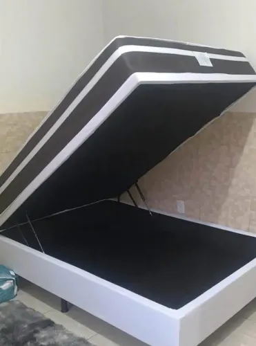 Cama baú + colchão molas ensacadas