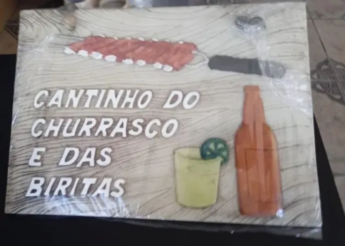 QUADRO DECORATIVO CANTINHO DO CHURRASCO CERÂMICA