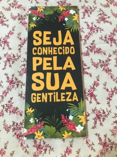Plaquinha/quadro Seja Conhecido Pela Sua Gentileza