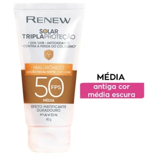 Renew Solar Tripla Proteção Loção Facial Matte 40g