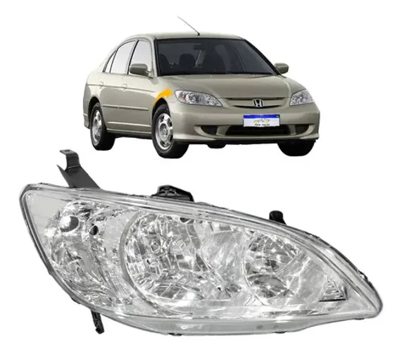 Farol Honda Civic 2004 2005 2006 Cromado Novo Ld Direito