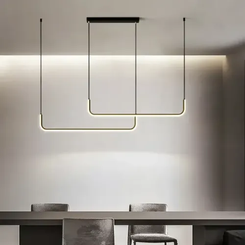 Lustre Ilha Pendente Moderno Led Linear Branco Frio 90cm