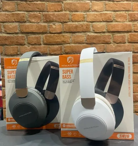 Fone de Ouvido Bluetooth com Microfone Modelo Heaphone H'Maston Novo