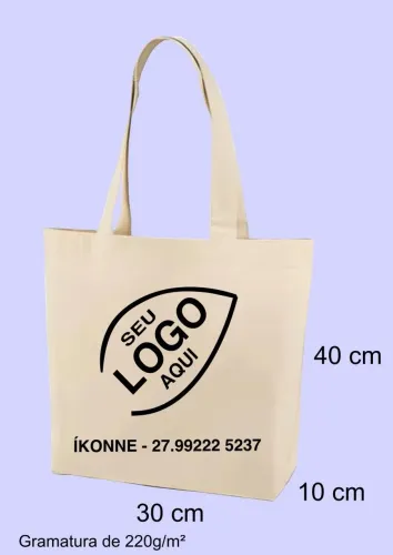 Sacola Personalizada Ecobag 100% Algodão Personalizada